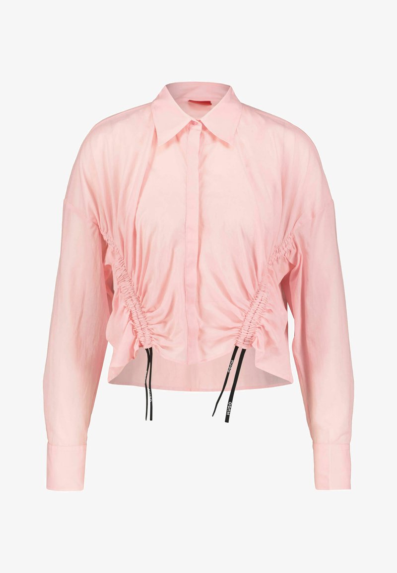 Chemisier sans manches en satin de soie stretch - BOSS Chemisier sans manches en satin de soie stretch - BOSS