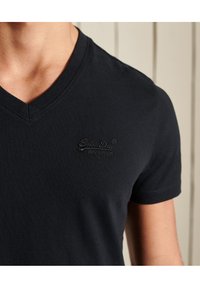 Superdry & Co VINTAGE LOGO VEE TEE - T-shirt basic - black