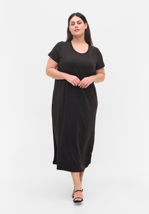 Gebreide jurk - black solid