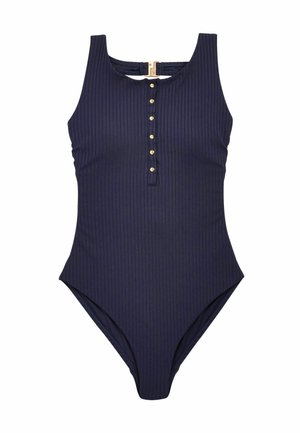 TUMMY CONTROL POPPER - Uimapuku - navy blue rib
