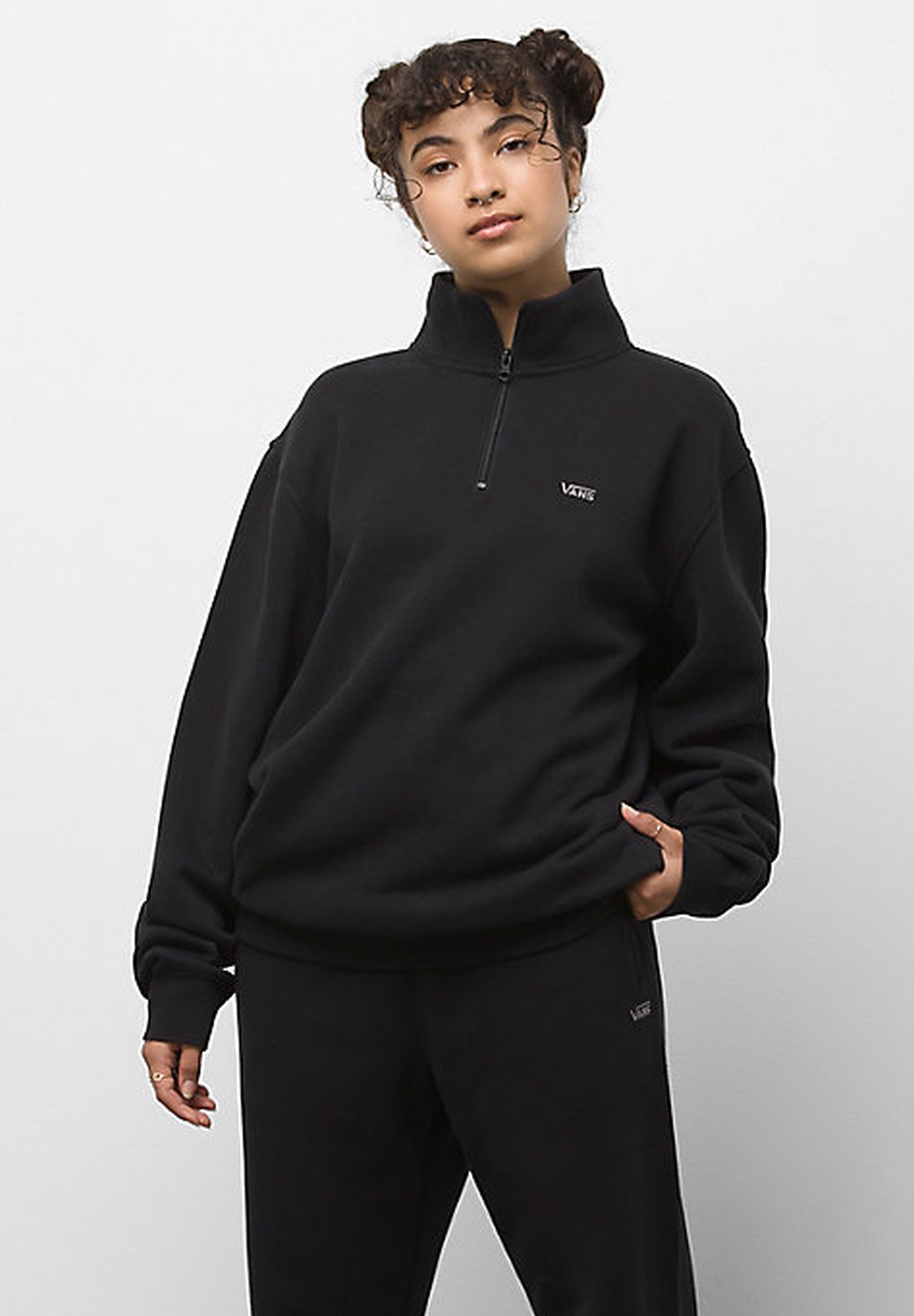 Vans MN COMFYCUSH BOXY Q-ZIP - Sudadera - black/negro - Zalando.es