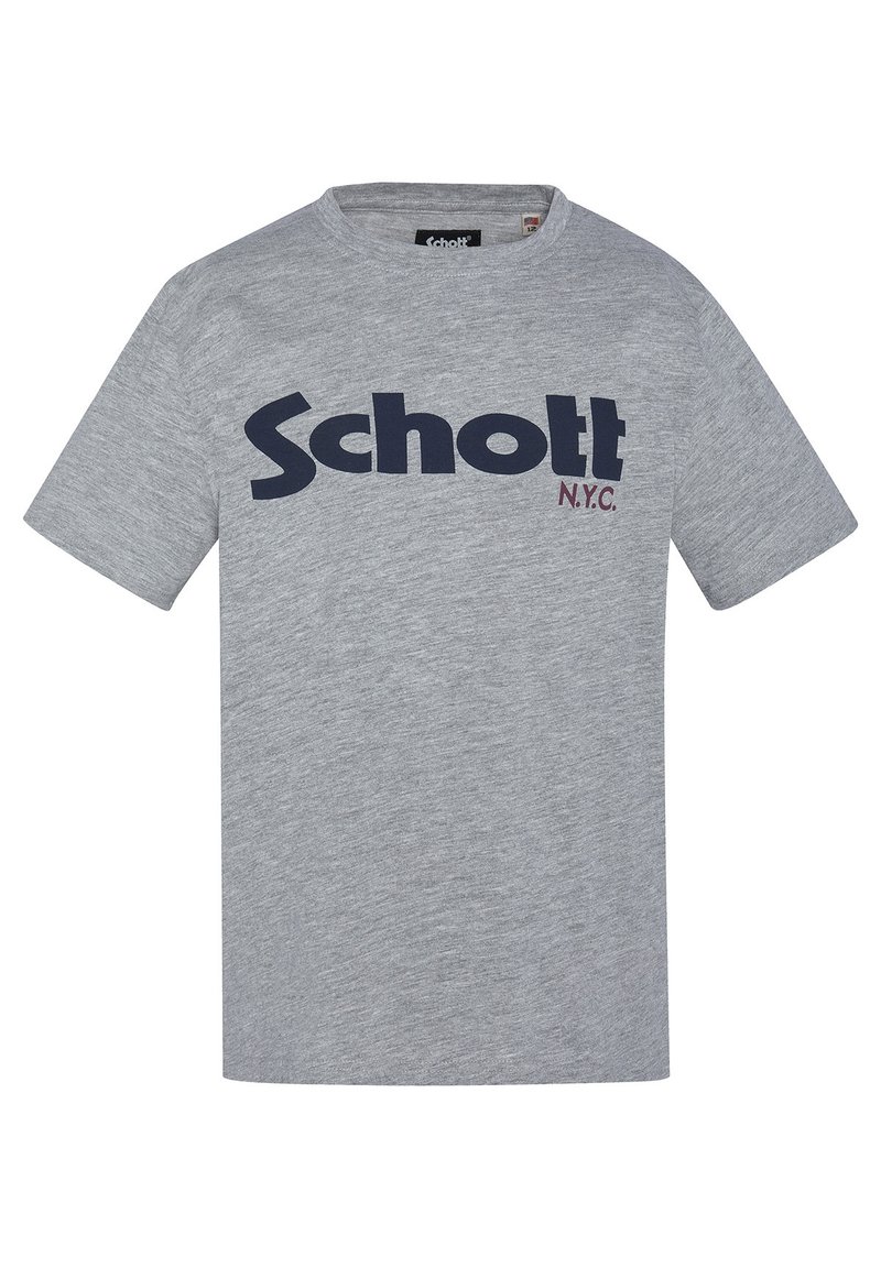 Schott T-shirt print grijs