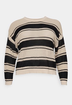 Object Curve Striktrøje - sandshellstripes:black