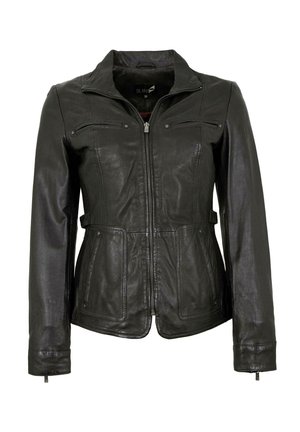 VIOLETTA - Leather jacket - schwarz