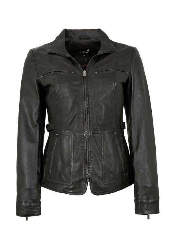 VIOLETTA - Lederjacke - schwarz