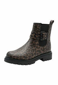 Marco Tozzi CHELSEA - Bottines à plateau - leo brown