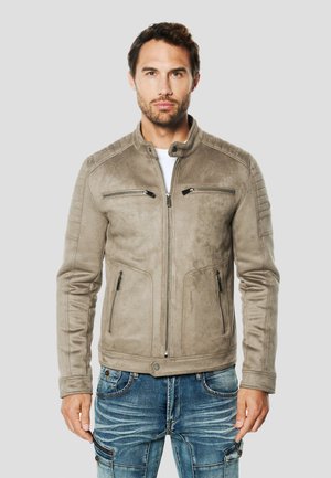 Chaqueta de cuero sintético - piedra   stone