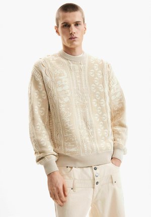 ROUND NECK - Svetrík - beige
