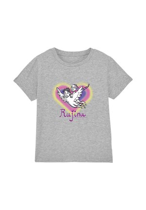 KPOP DEMON HUNTERS HUNTRIX SAJA FAN ART - T-Shirt print - mottled light grey