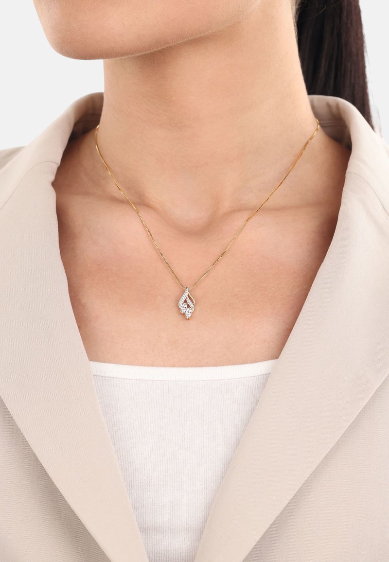 amor ANHÄNGER ZIRKONIA SYNTH - Berlocker - gold coloured