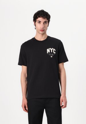 SCRIPT TEE - Print T-shirt - black