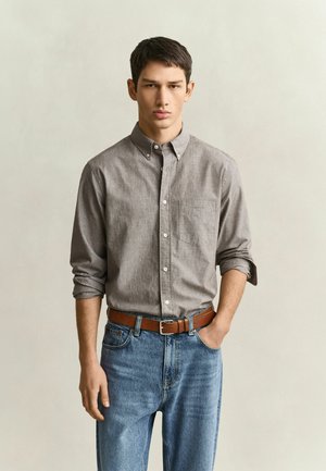 GANT, GANT MÉLANGE ARCHIVE POPLIN SHIRT - Camicia - brown melange