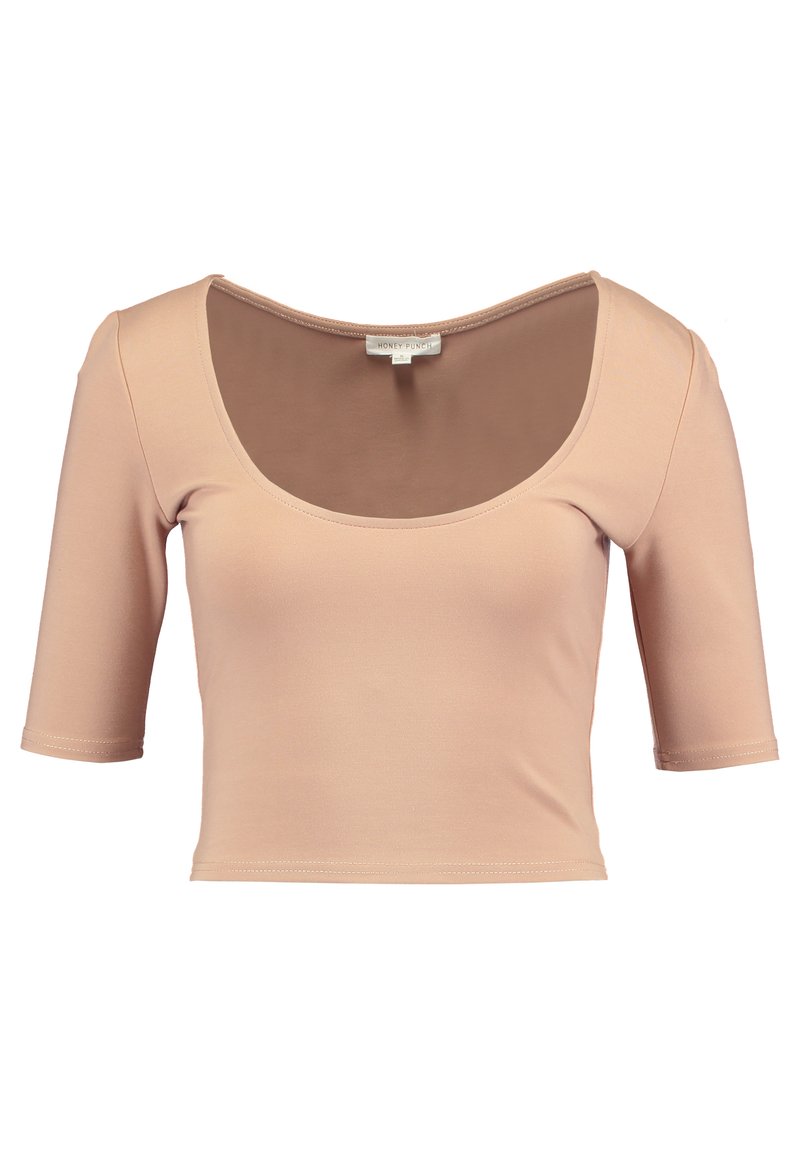 Honey Punch T-shirt basic taupe Honey Punch T-shirt basic taupe