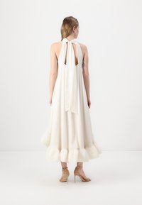 Malina SABRINA HALTER NECK RUFFLED DRESS - Juhlamekko - white