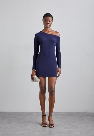 Norma Kamali LONG SLEEVE DROP SHOULDER MINI DRESS - Robe de soirée - true navy