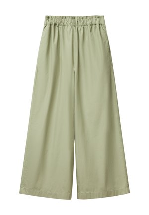 United Colors of Benetton LIGHTWEIGHT WIDE - Trousers - green