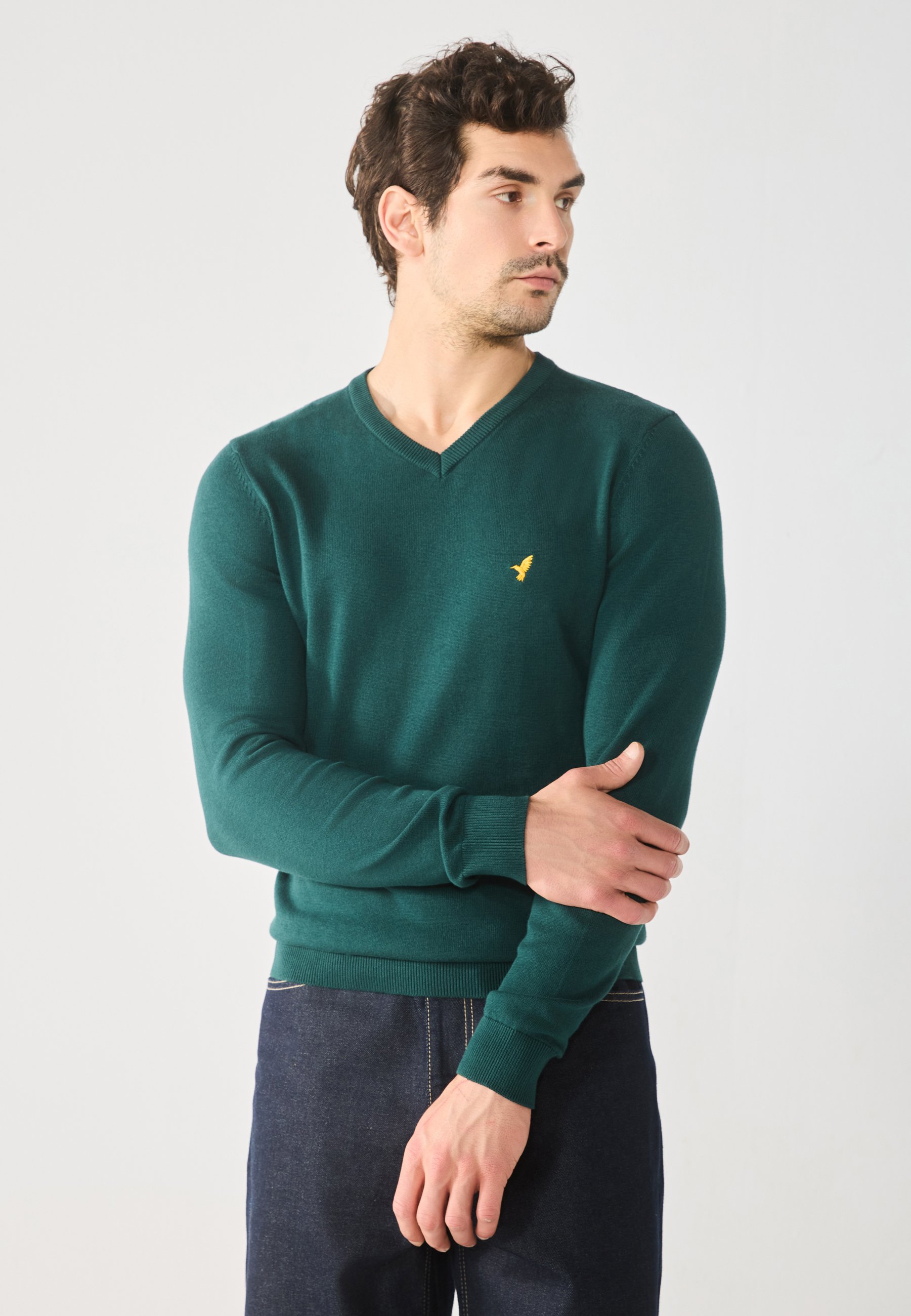 Pier One Strickpullover dark green/dunkelgrün Zalando