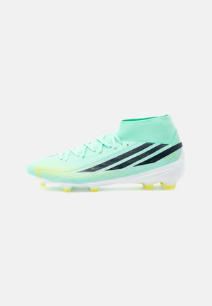 F50 HYPERFAST LEAGUE MID FIRM GROUND UNISEX - Футболни обувки за твърд терен - pulse mint/night navy/solar lemon