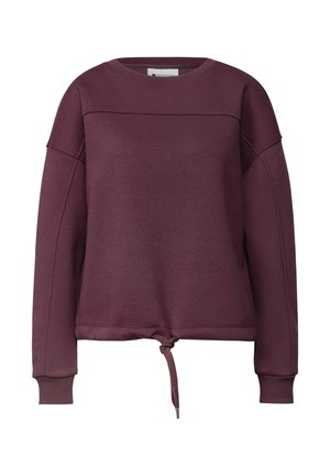 Street One, SWEATSHIRT MIT RUNDHALS UND ZIERDETAIL - Sweatshirt - rustic rouge