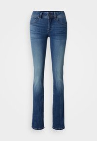 MIDGE SADDLE MID STRAIGHT WMN NEW - Jeans Straight Leg - medium indigo aged