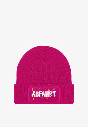 MoonWorks, MIT PATCH SPRUCH AUFDRUCK LUSTIG - Beanie - pink