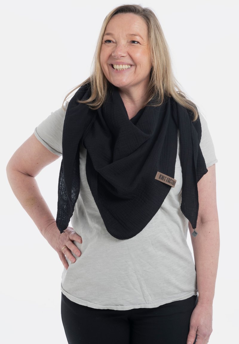 Knit Factory - LIV - Scarf - black, Enlarge