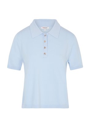 Morgan, MORGAN MORGAN SWEATER WITH A TURNED-DOWN COLLAR - Polo - bleu ciel