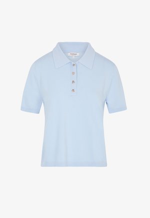 Morgan, MORGAN MORGAN SWEATER WITH A TURNED-DOWN COLLAR - Polo - bleu ciel