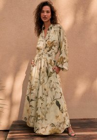 Next TIE NECK WAISTED - Maxi šaty - pastel green floral