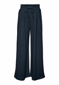 Pantaloni larghi grigio scuro con vita regolabile e design plissettato. Realizzati in un tessuto morbido, presentano una texture liscia e una silhouette fluida.