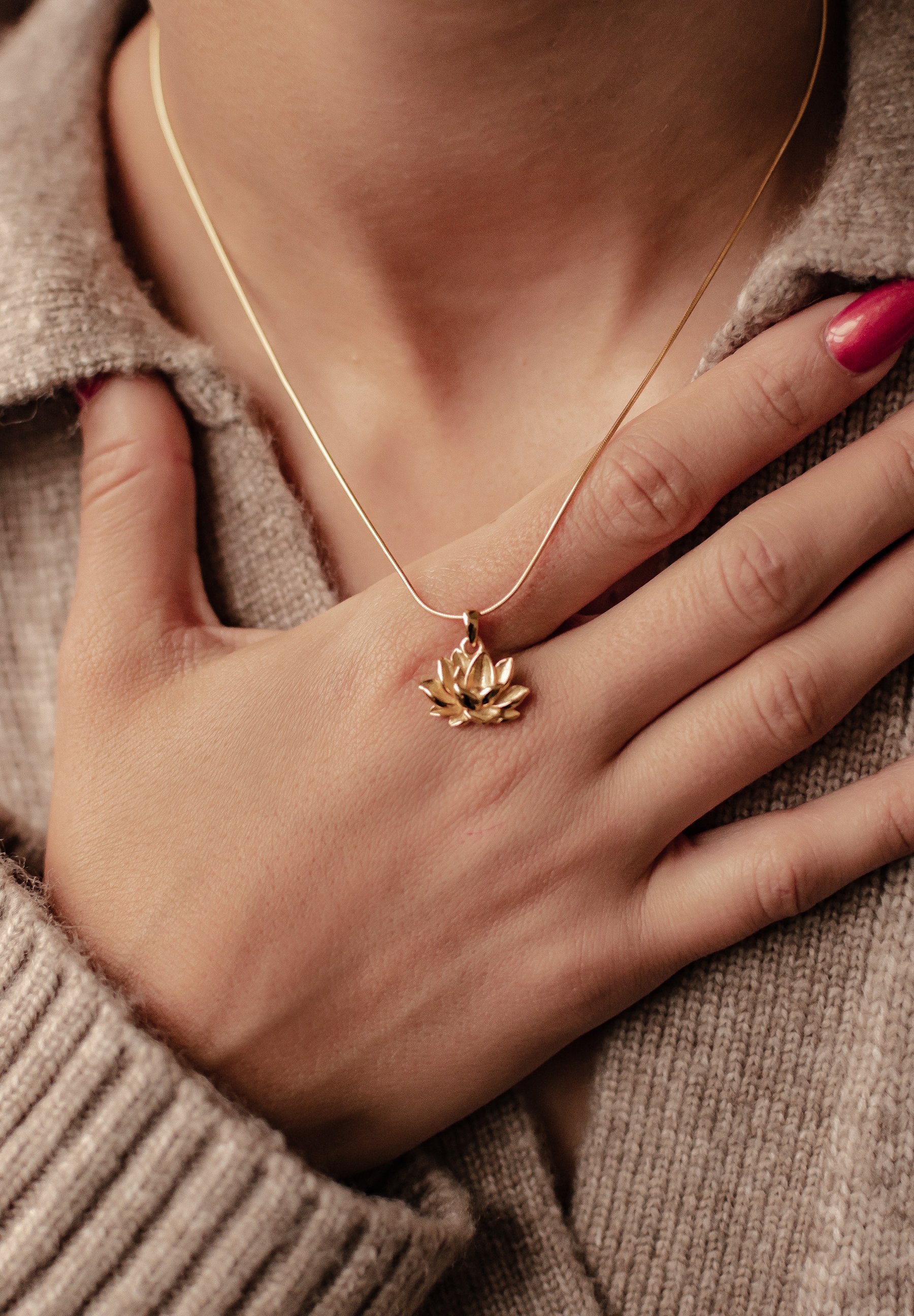 Hey Happiness LOTUS - Necklace - gold-coloured - Zalando