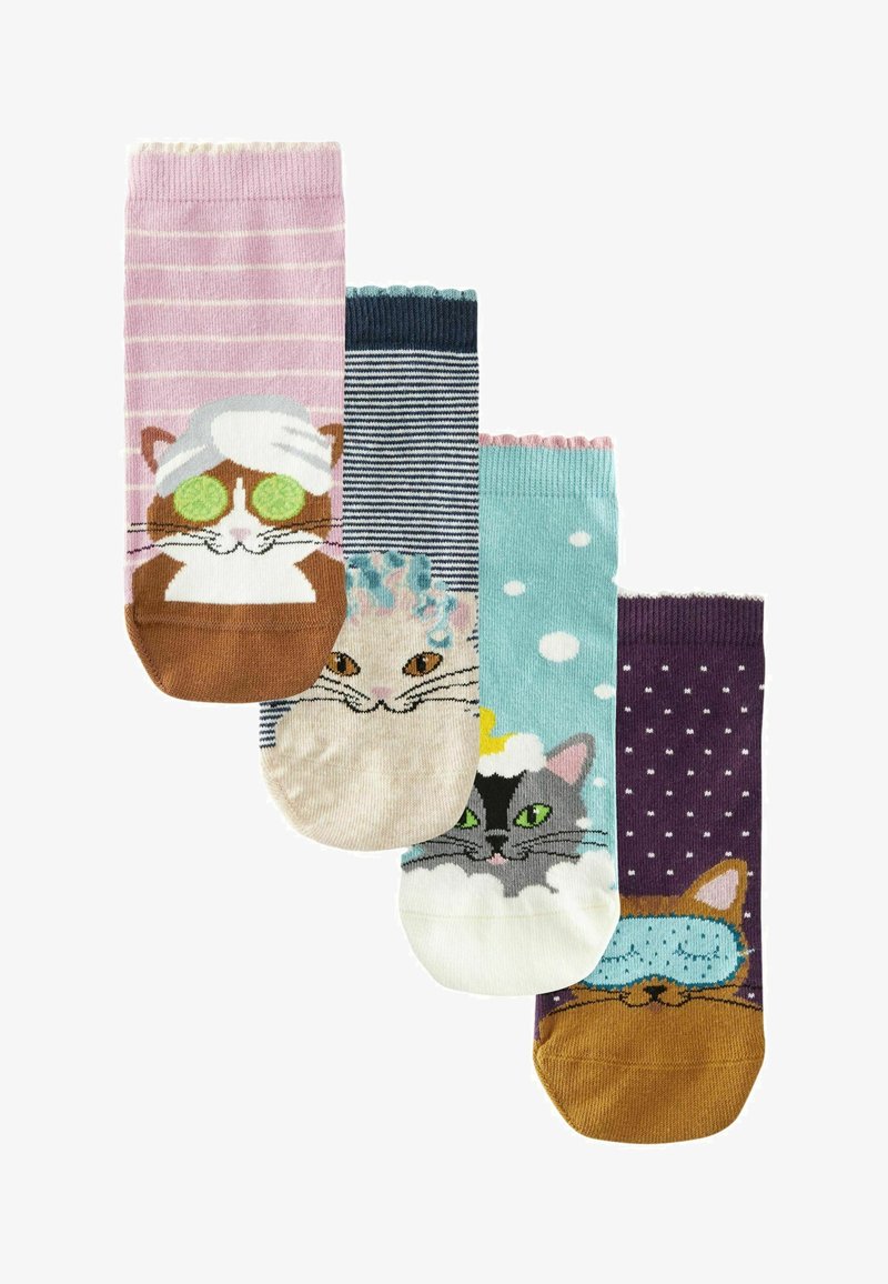 Next SPA 4 PACK - REGULAR FIT - Treeningsokid - blue pink cat