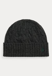 CABLE-KNIT MERINO WOOL-BLEND BEANIE - Lue - barclay grey