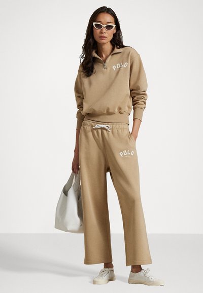 Polo Ralph Lauren LOGO FLEECE QUARTER ZIP - Športni pulover - vintage khaki