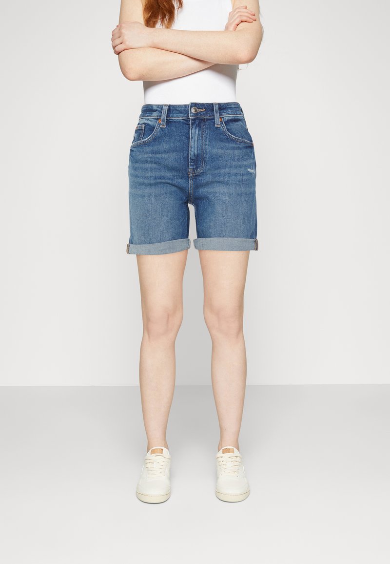 Marks & Spencer BOYFRIEND Jeans Shorts med blue denim/blue denim