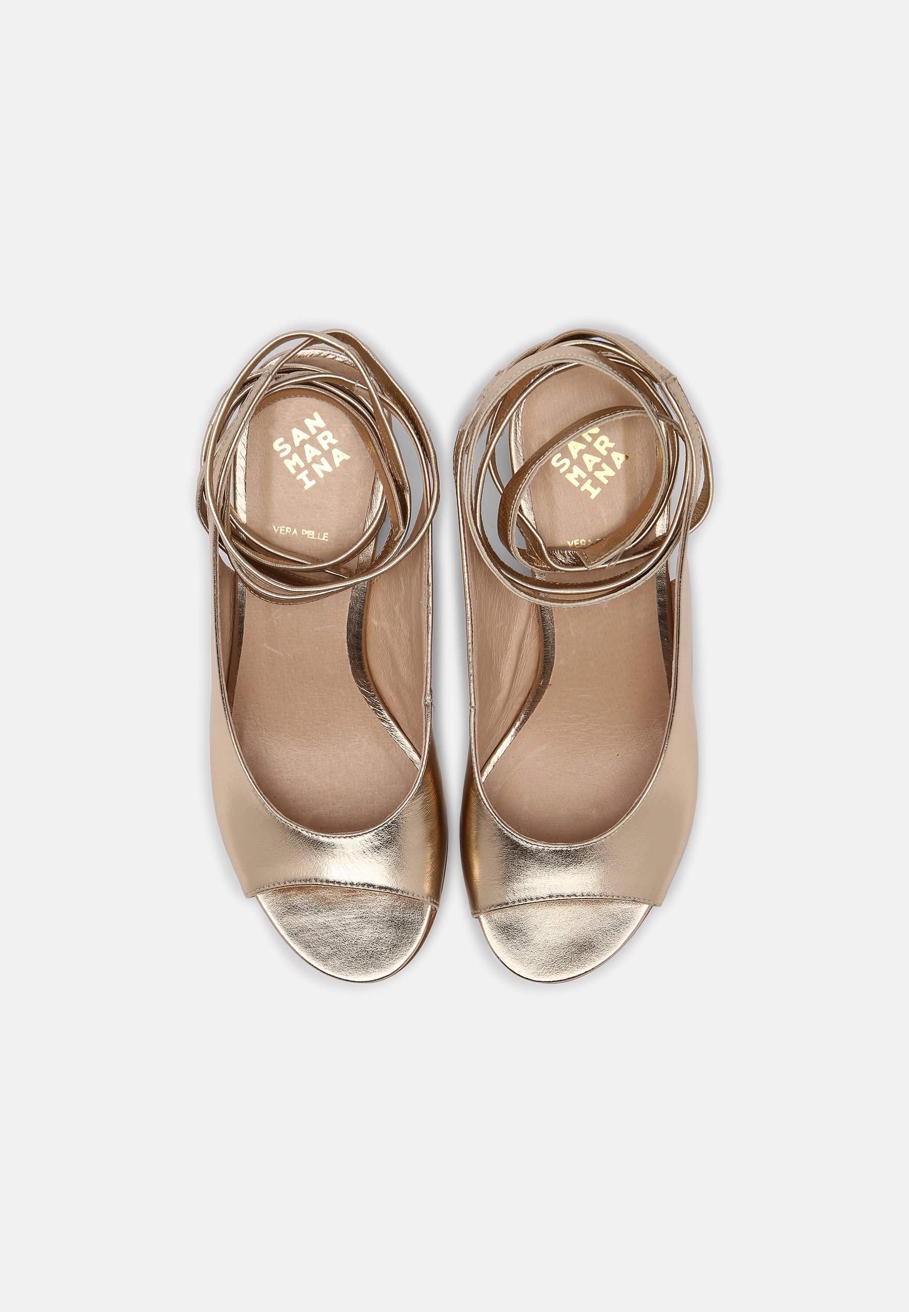 san marina chaussures dorees