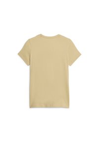 Puma ESSENTIALS LOGO RUNDHALS KURZARM - Camiseta estampada - sand dune