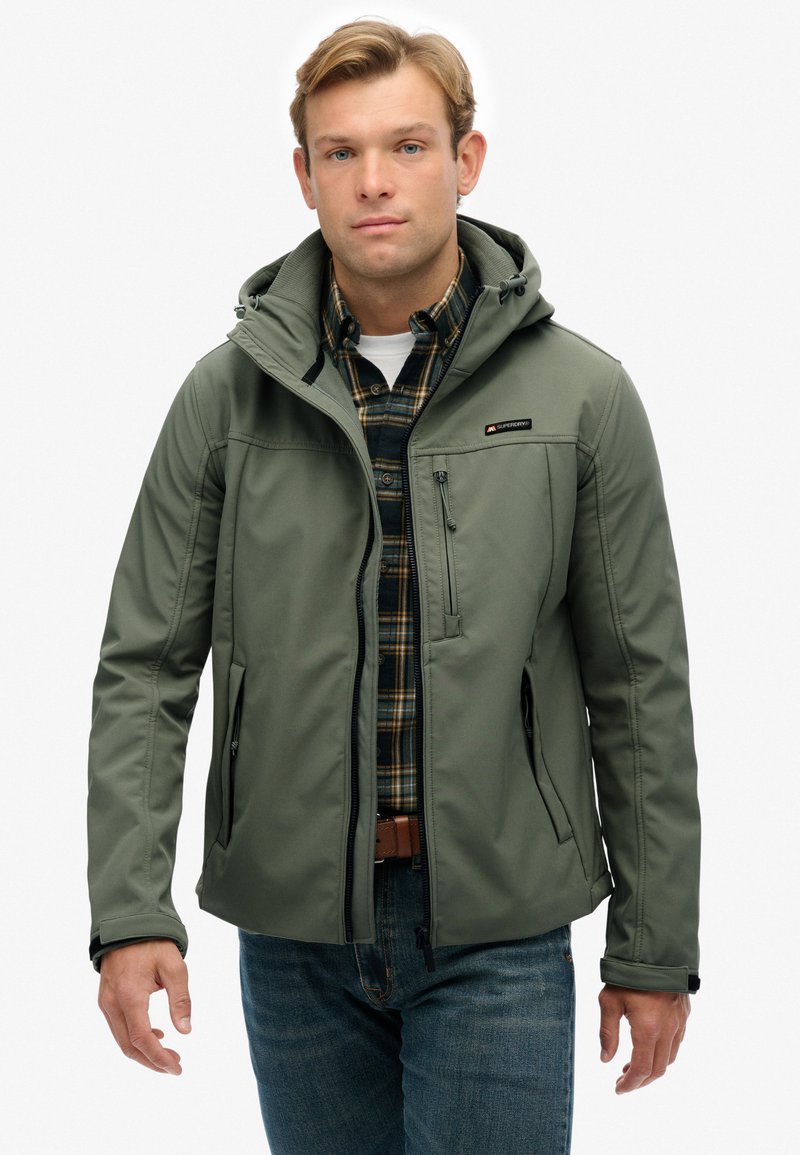 Superdry Giacca Con Cappuccio Uomo - Essential Slavato Con Logo - Vestibilità Ampia, Cotone Morbido, Zip Intera