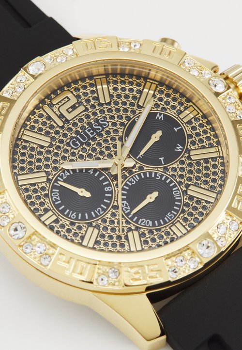 GUESS Orologio da uomo 44mm, nero/tono oro/nero, CIRCUO