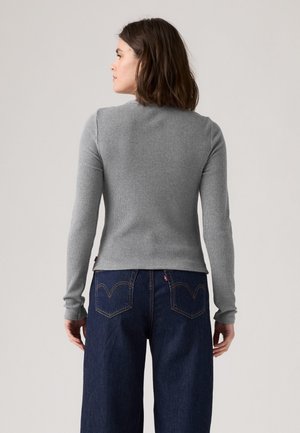 RORY BUTTON UP - Top s dlhým rukávom - dark heather gray bros