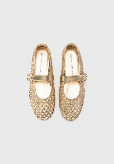Stuart Weitzman THEA MARY JANE - Ballerina's - gold-coloured