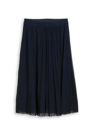 TOM TAILOR, TOM TAILOR RÖCKE HIGH WAIST PLISSEE MIDI-ROCK - Plooirok - sky captain blue