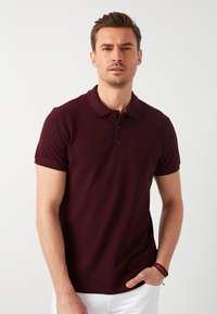 Bluză polo - maroon