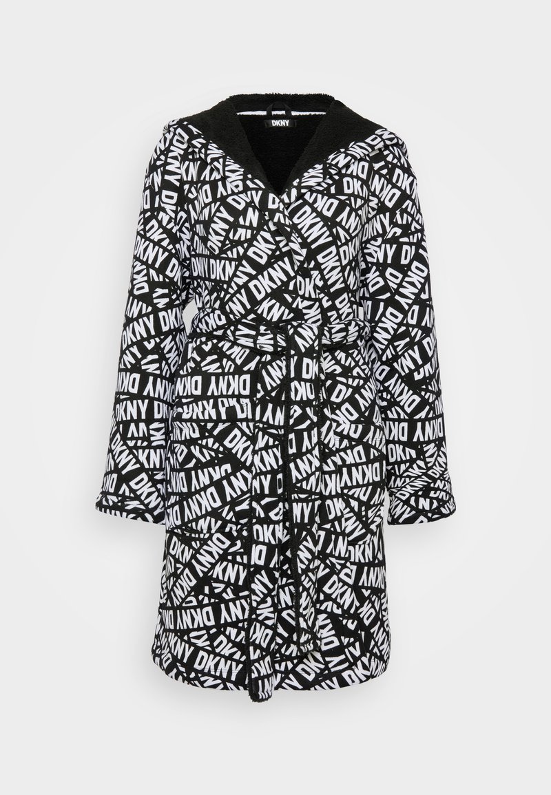 DKNY Intimates HOODED ROBE - Bademantel - black/schwarz - Zalando