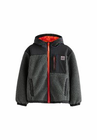 REGULAR FIT - BORG ZIP THROUGH  - Fleecejacke - black