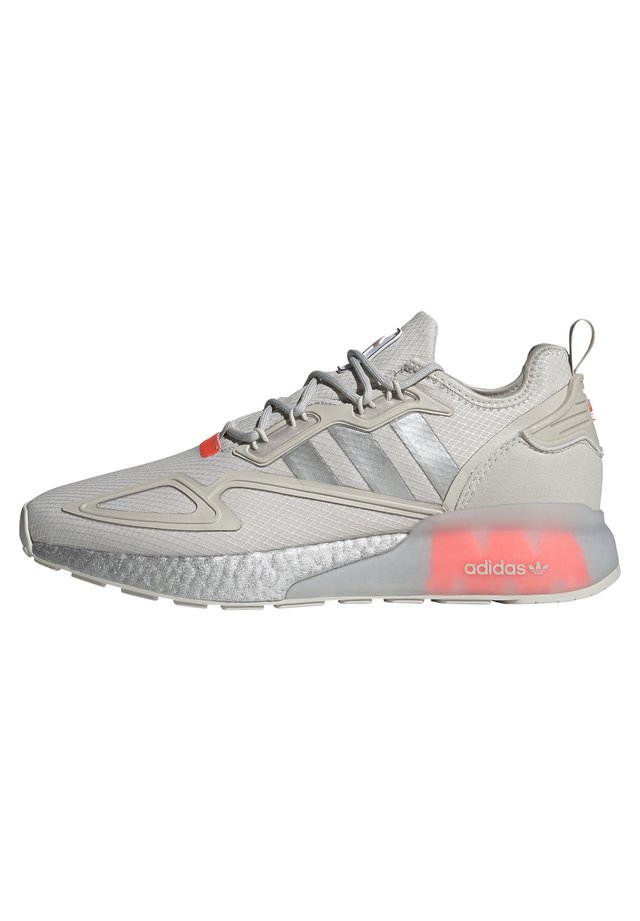 ZX 2K BOOST UNISEX - Sneaker low - grey one/silver metallic/solar red