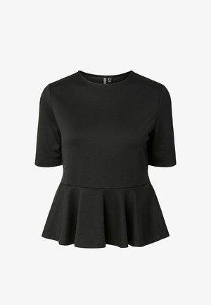 Pieces, BLUSE PCALISA PEPLUM - Blusa - black