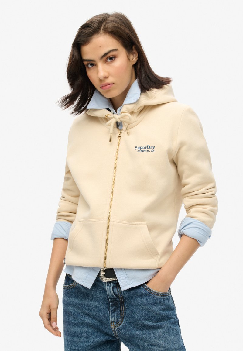 Superdry & Co Sweater met rits - tapioca cream beige