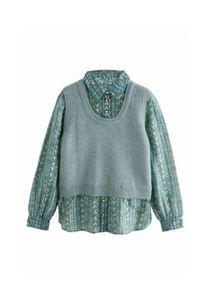 Next Užsagstoma palaidinė - blue chambray