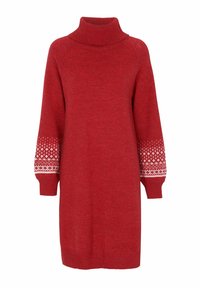 Cellbes of Sweden WITH PATTERNED SLEEVES - Strikkjoler - red patterned